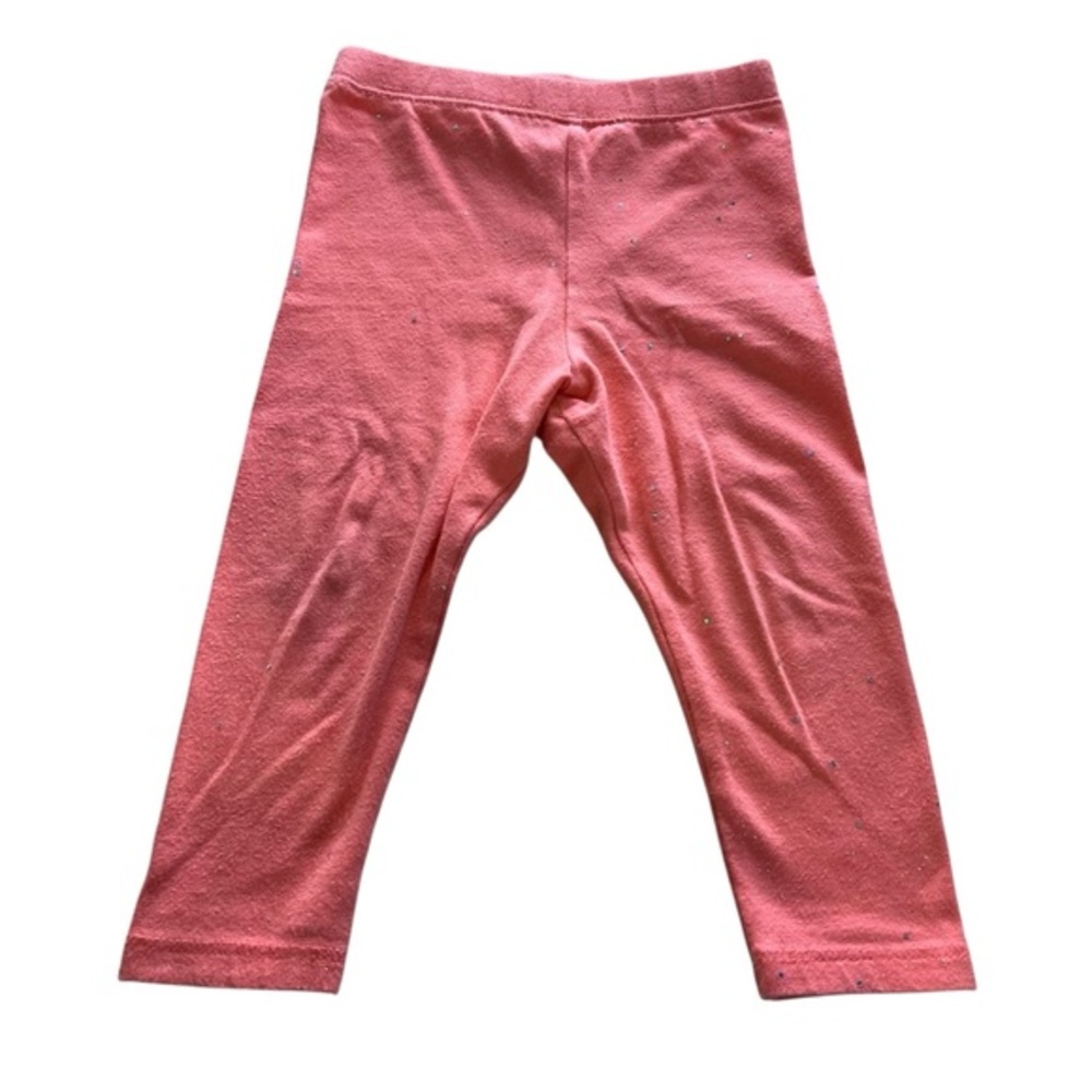 Cat & Jack Sparkle Legging Coral Metallic Size 18 months